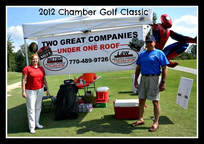 Jerri and Chris at the 2012 Chamber Golf Classic Metro Garage Doors
